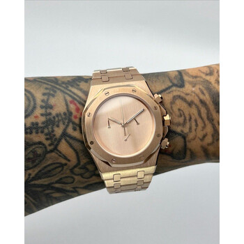 Custom Seiko Mod • Sterile Rose Gold AP Quartz Chronograph • 42mm